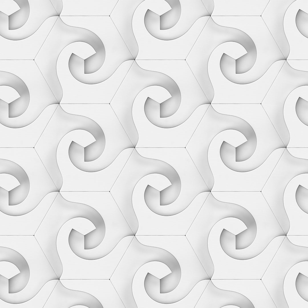 3D - 058 Espiral Hexagonal Fluida